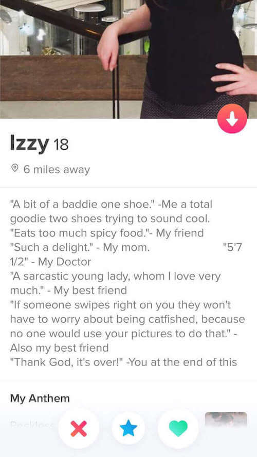 Tinder girl profiles