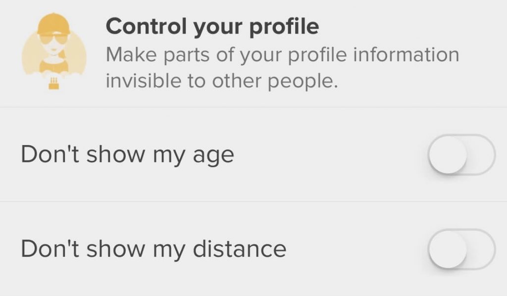 age and distance tinder plus gold settings