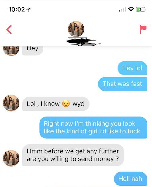 How To Spot And Avoid Fake Tinder Profiles, Bots And Scams - Asking For Money