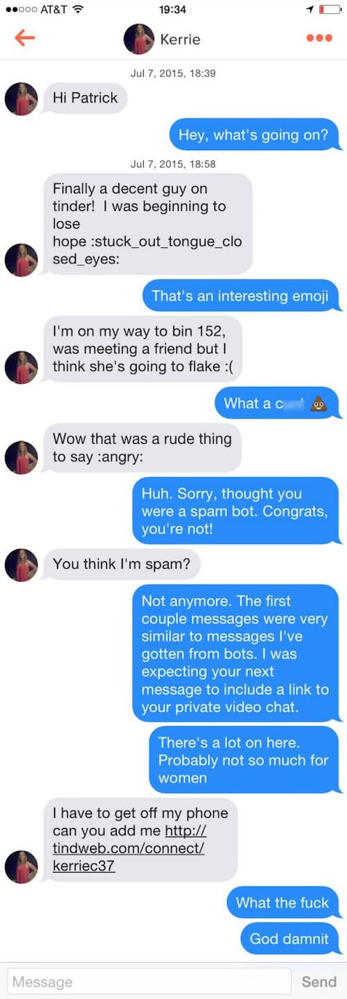 How to Spot a Tinder Bot & Whether and When you Should Care