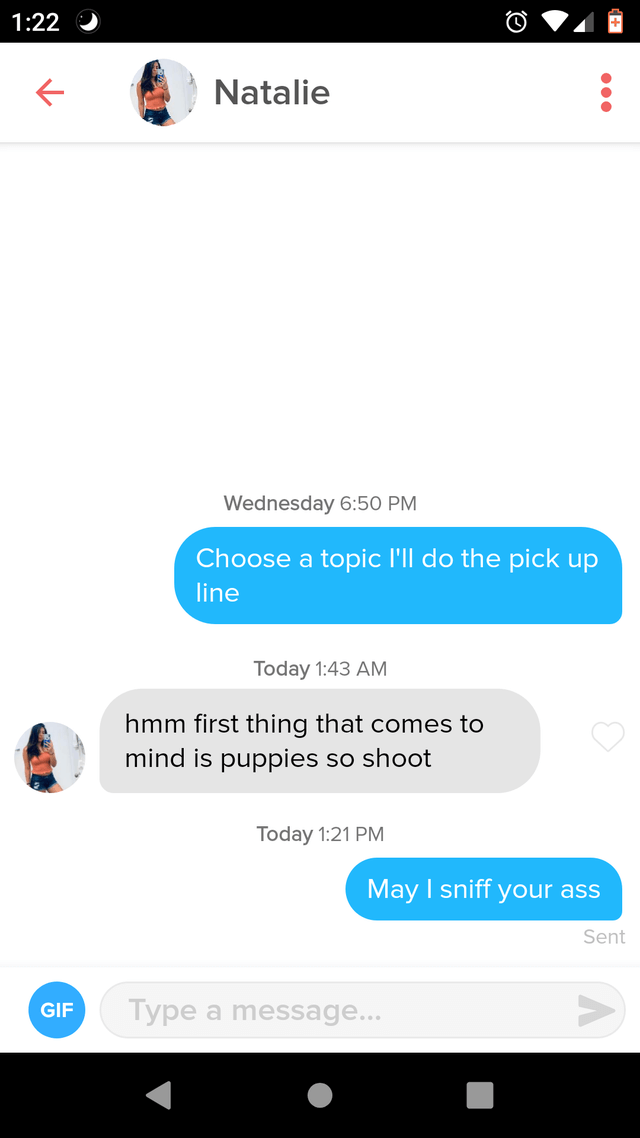 Tinder Opener October- Sniff Sniff