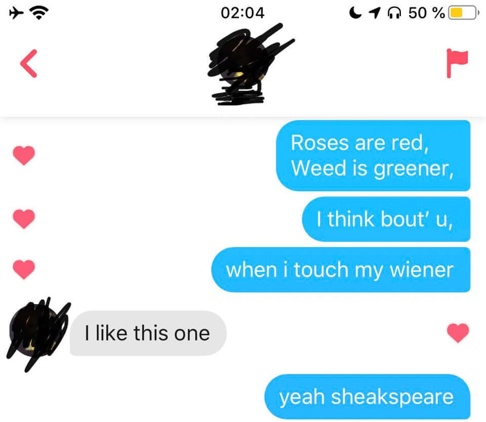 Tinder Opener October - Poet And Didn't Know It