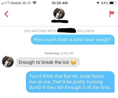 Funny Tinder Conversations: Actually...