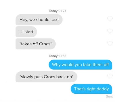 Funny Tinder Conversations - Why would you?