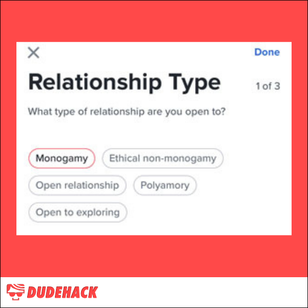 Tinder Relationship Goals - Relationship Type Screenshot