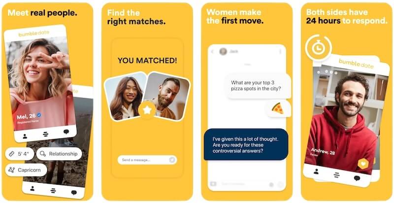How Does Bumble Work - App Screens