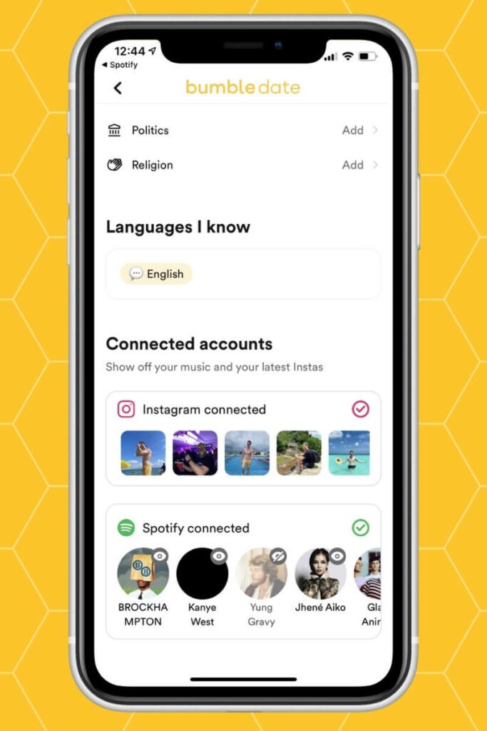 How Does Bumble Work - Bumble Instagram and Spotify