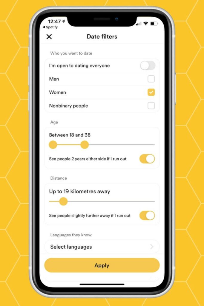 How Does Bumble Work - Date Filters