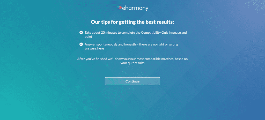 eharmony Review - Quiz Information