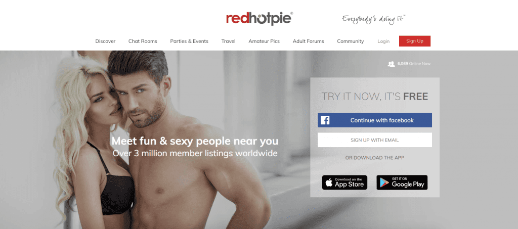 what is redhotpie homescreen homepage shirtless man