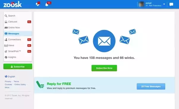 Can You Message for Free On Zoosk - Messages