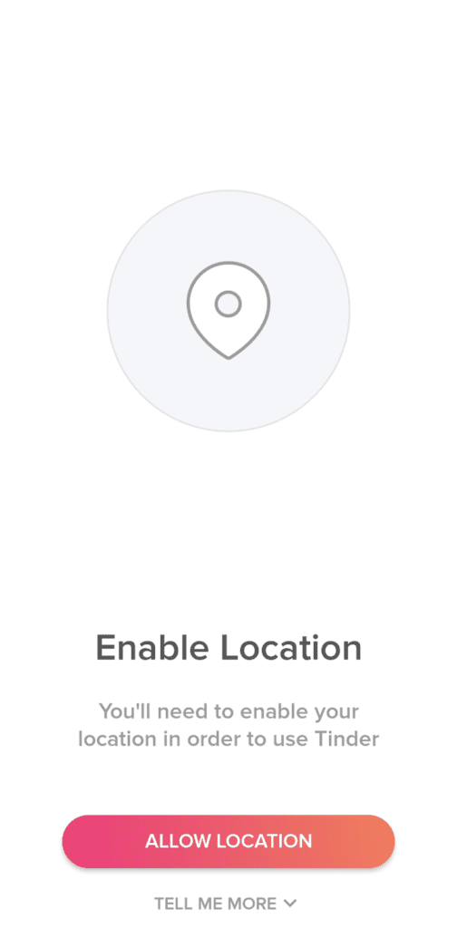 Does Tinder Show Your Exact Location - enable location to use Tinder