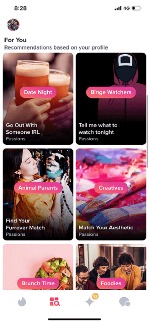 Tinder Explore Everything You Need To Know - home page recommendation
