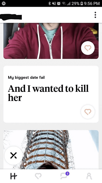 Why Do I Get No Matches On Hinge - hinge profile red flag